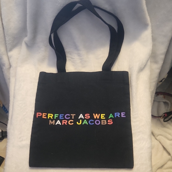 Marc Jacobs Handbags - EUC Marc Jacobs Black Mini Tote Bag with Colorful Text